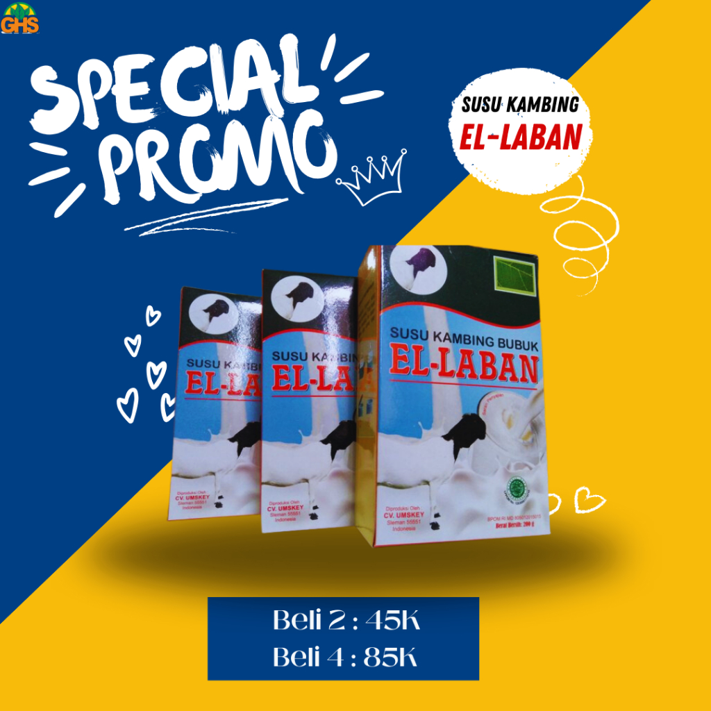 

PROMO MURAH susu kambing etawa EL-LABAN ELABAN EL LABAN