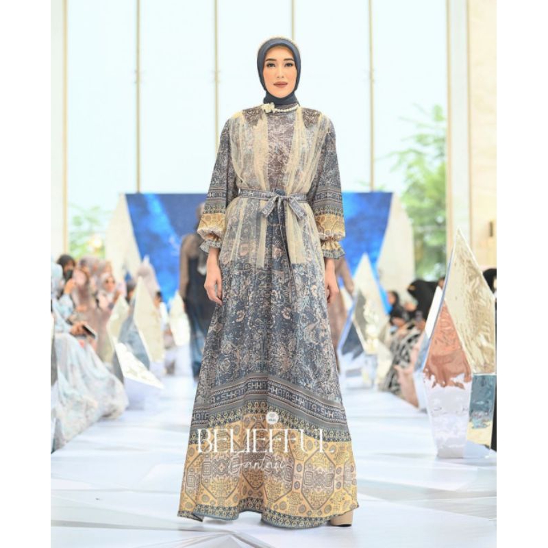 Dress Hijab Printing Gantari By SHKATA ORI