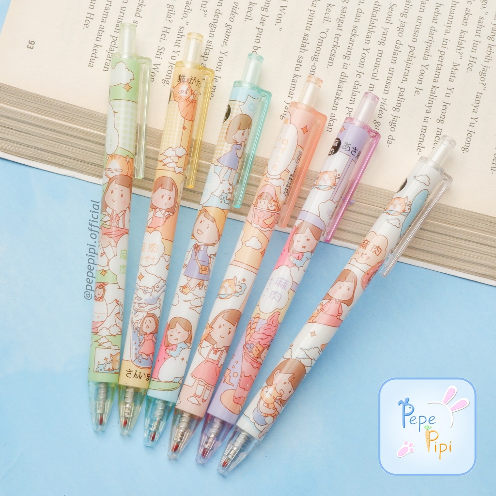 

Pena Mekanik Motif Cewek Pulpen Cetek Tinta Hitam Pen Bolpen Bolpoint Lucu