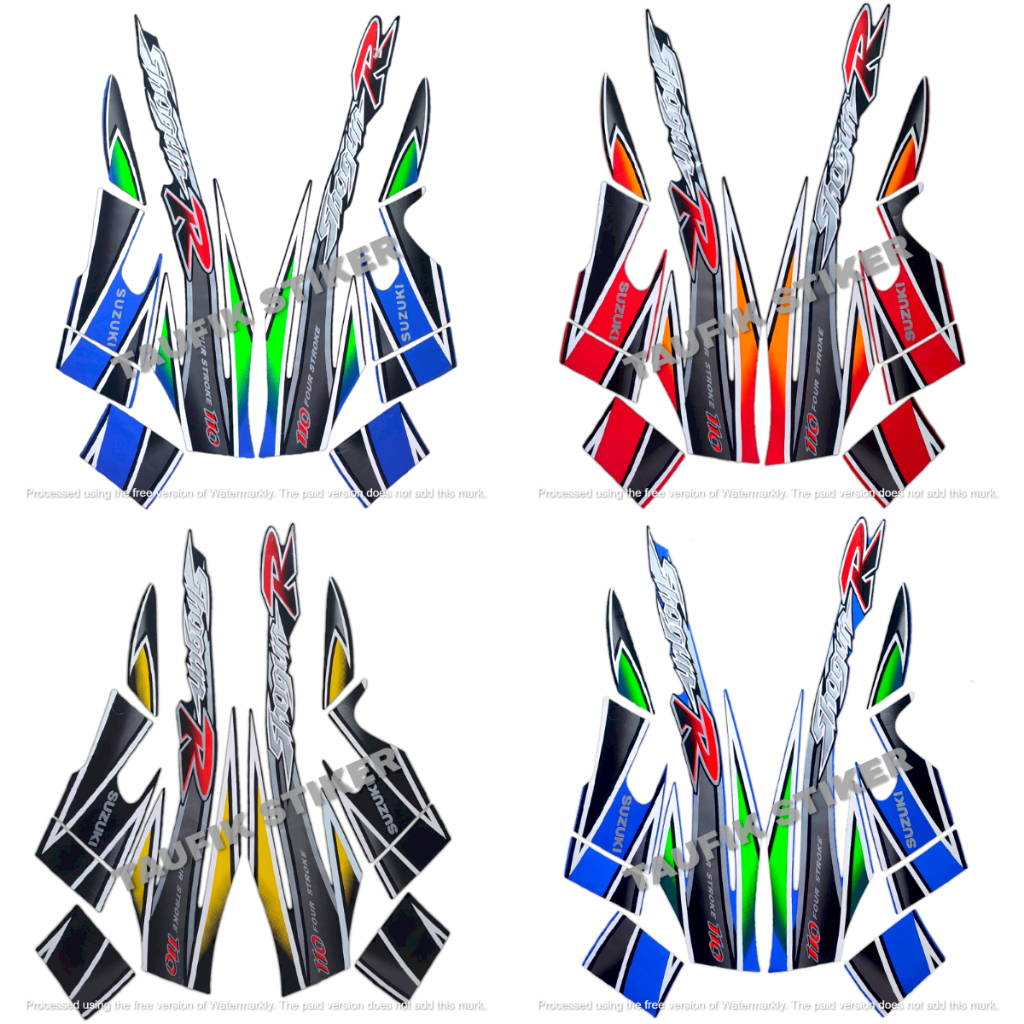 STRIPING LIS BODY MOTOR SUZUKI SHOGUN 110R 2003 SEPASANG STANDAR FULL SET