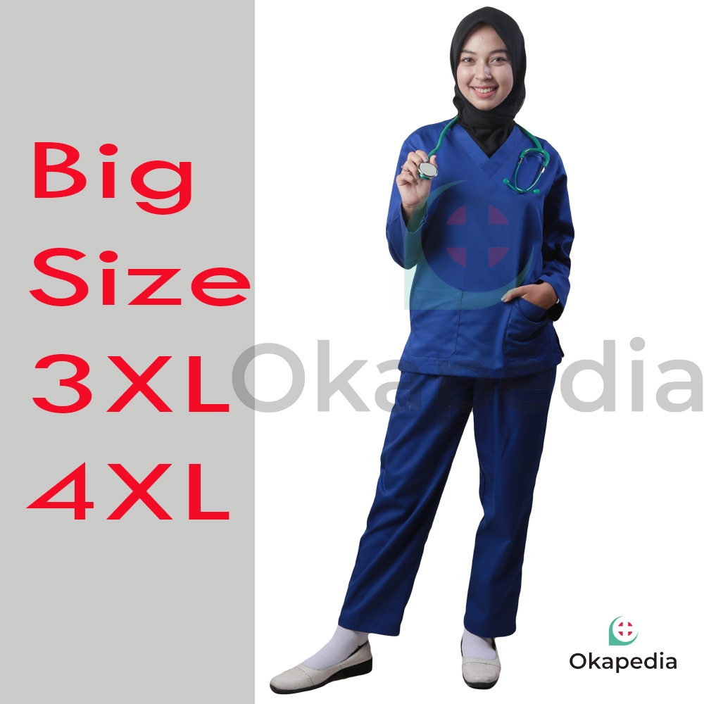 Baju oka lengan panjang Big size Jumbo American Drill