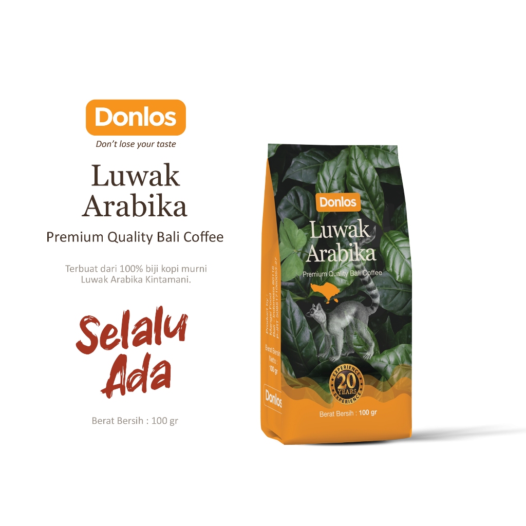 

Donlos Luwak Arabica Bali Coffee 100 gram