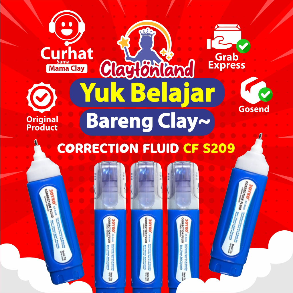 

CORRECTION FLUID PEN / TIP EX BESI JOYKO / CAIRAN KOREKSI JOYKO CF-S209 BIRU