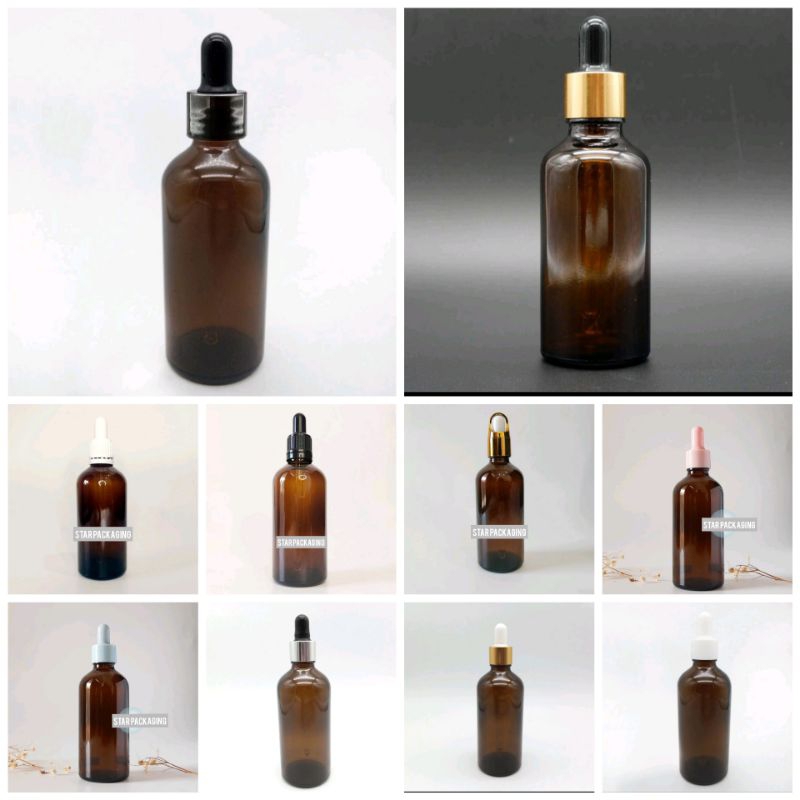 Botol 100ml Botol Pipet Kaca 100ml Cokelat Botol Kaca 100ml Amber Botol Pipet Kaca 100ml Amber Tebal