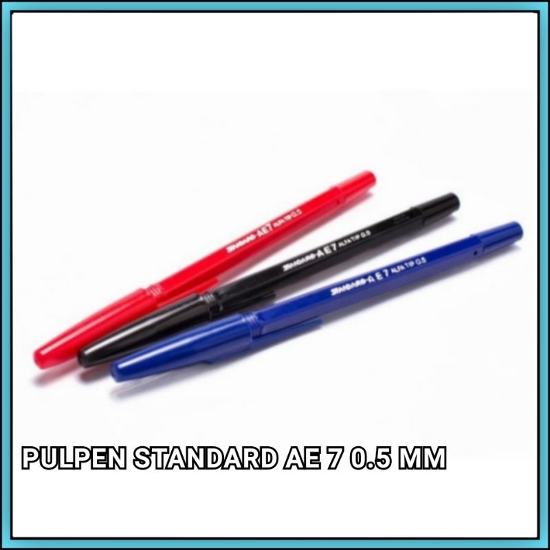 

1 Pcs Pulpen Standard AE7 Hitam Biru Merah 0.5 Mm