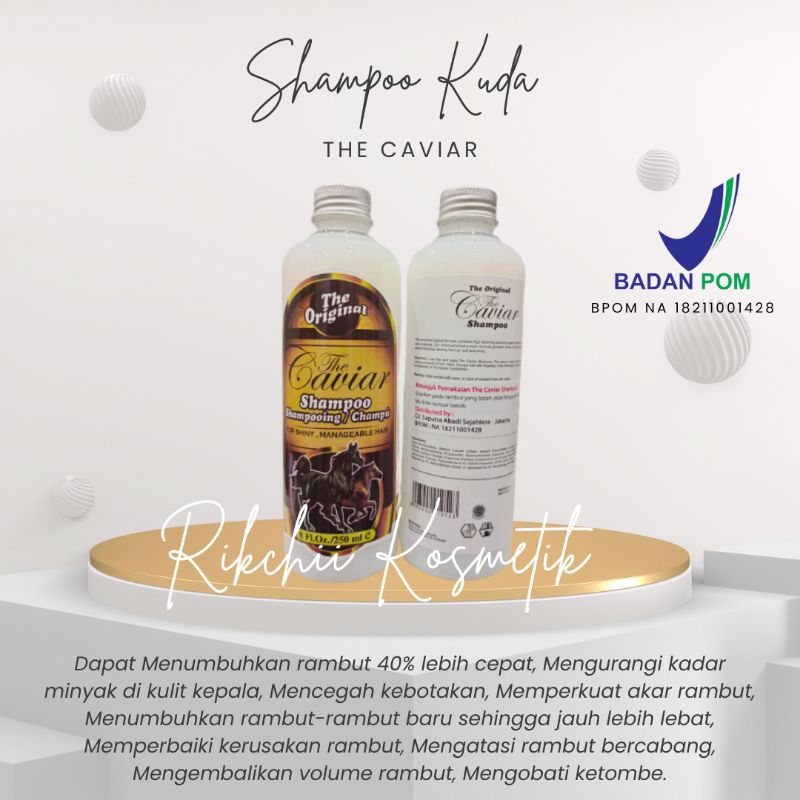 Shampo Caviar Original Bpom / Shampo Kuda Original Pemanjang Rambut / Shampo Kuda Caviar / Shampo