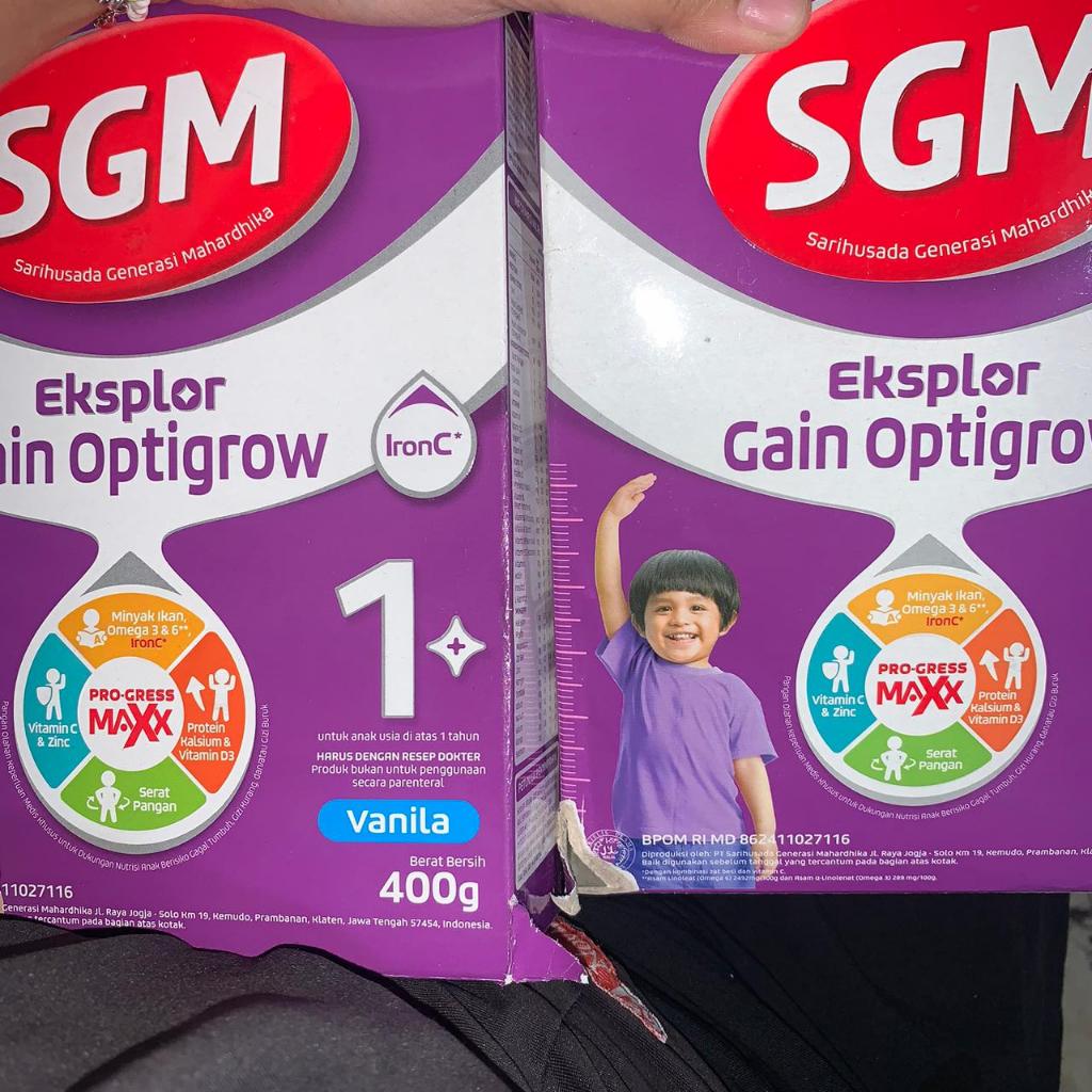 (CUCI GUDANG) SGM EKSPLOR OPTIGROW 1+ 400GR dan SGM GAIN 100 400GR