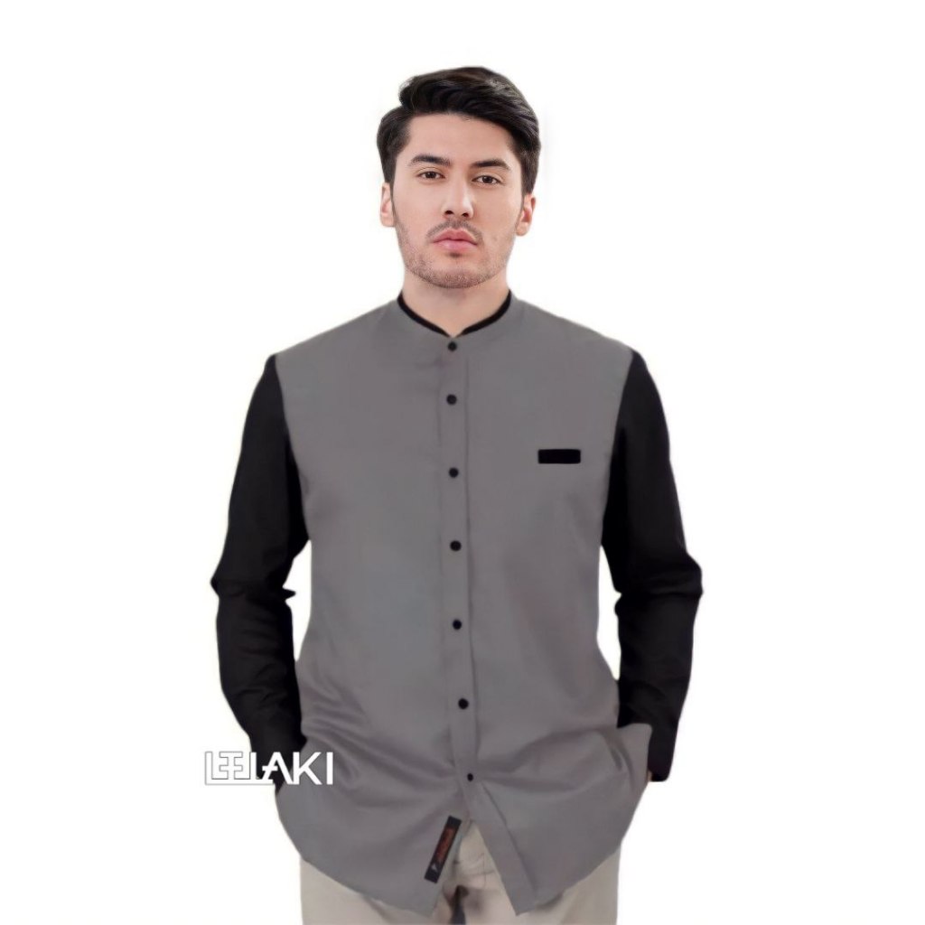 ARDAN SERIES - Baju Koko Pria Dewasa Lengan Panjang Polos Jumbo Bahan Premium Modern Terbaru