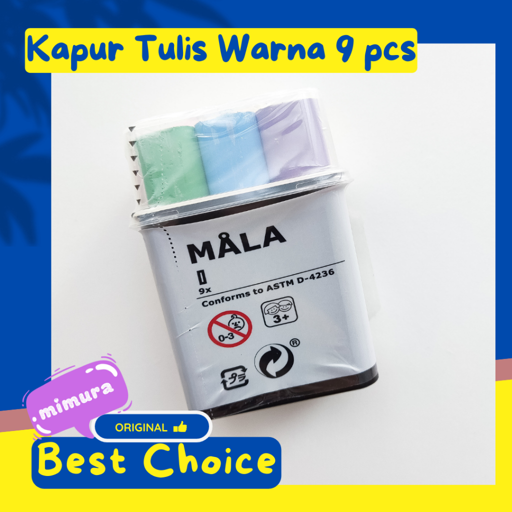 

Kapur Tulis Warna 9pcs IKE4 Kapur Blackboard