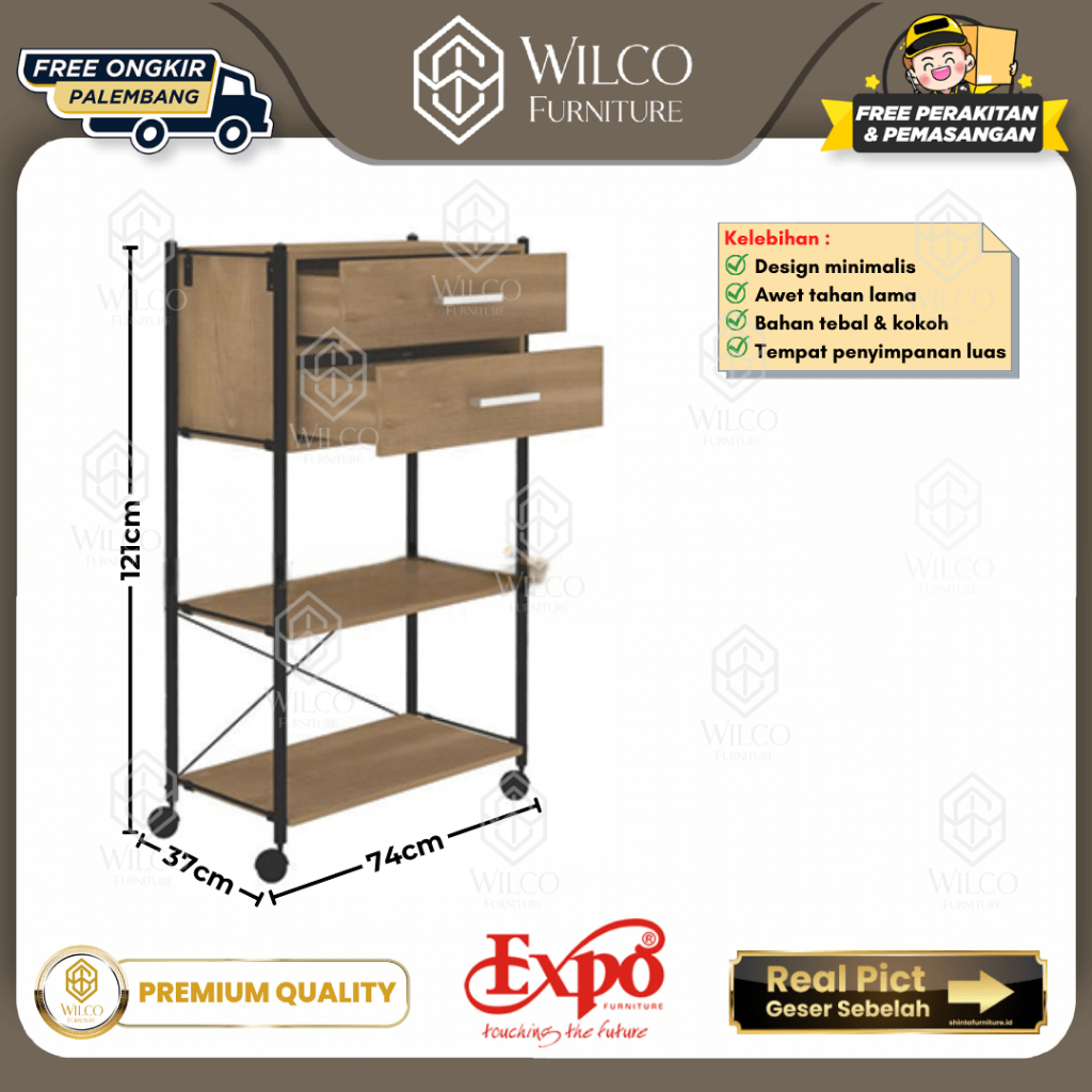 Laci Rak Serbaguna Rak Buku Portable Multifungi Cabinet M CAB 01 Expo