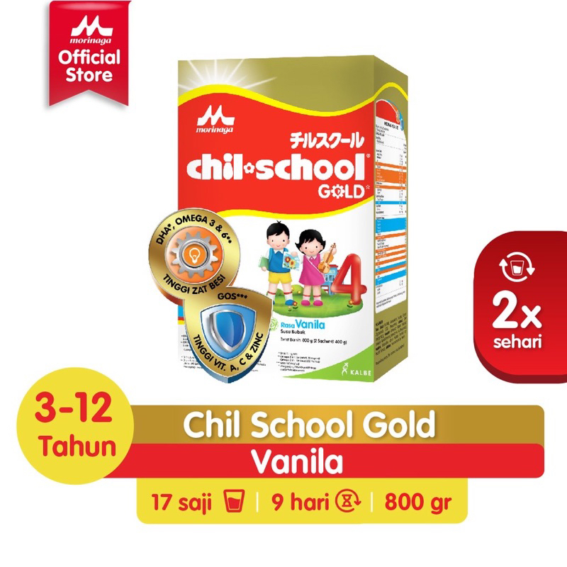 

Morinaga Chil School Gold Strawberry/Vanilla/Madu 800gr