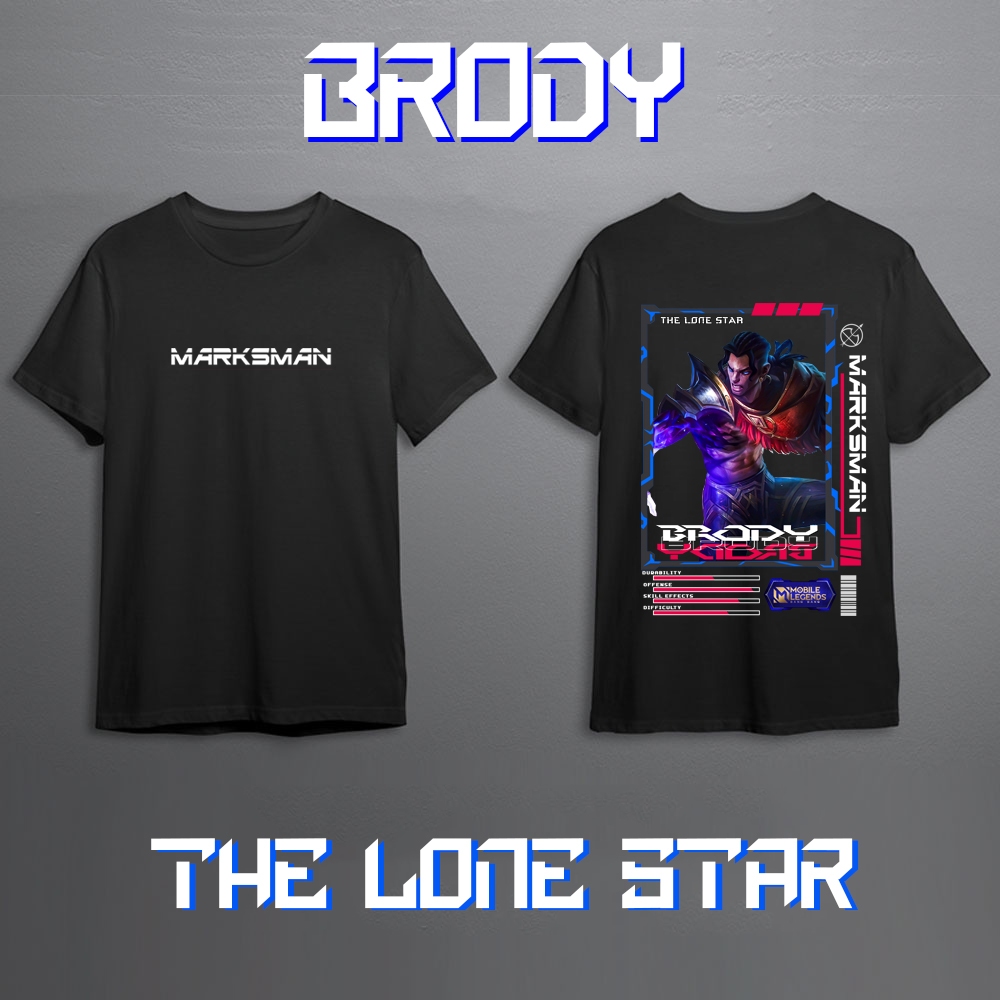 Kaos Pria Mobile Legend Hero BRODY MARKSMAN Skin Keren//Kaos Mobile Legend//Kaos ML//Kaos BRODY MARK
