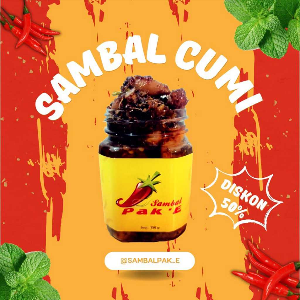 

Sambal Pak'E / sambel baby cumi / sambal pedas asin gurih 150g