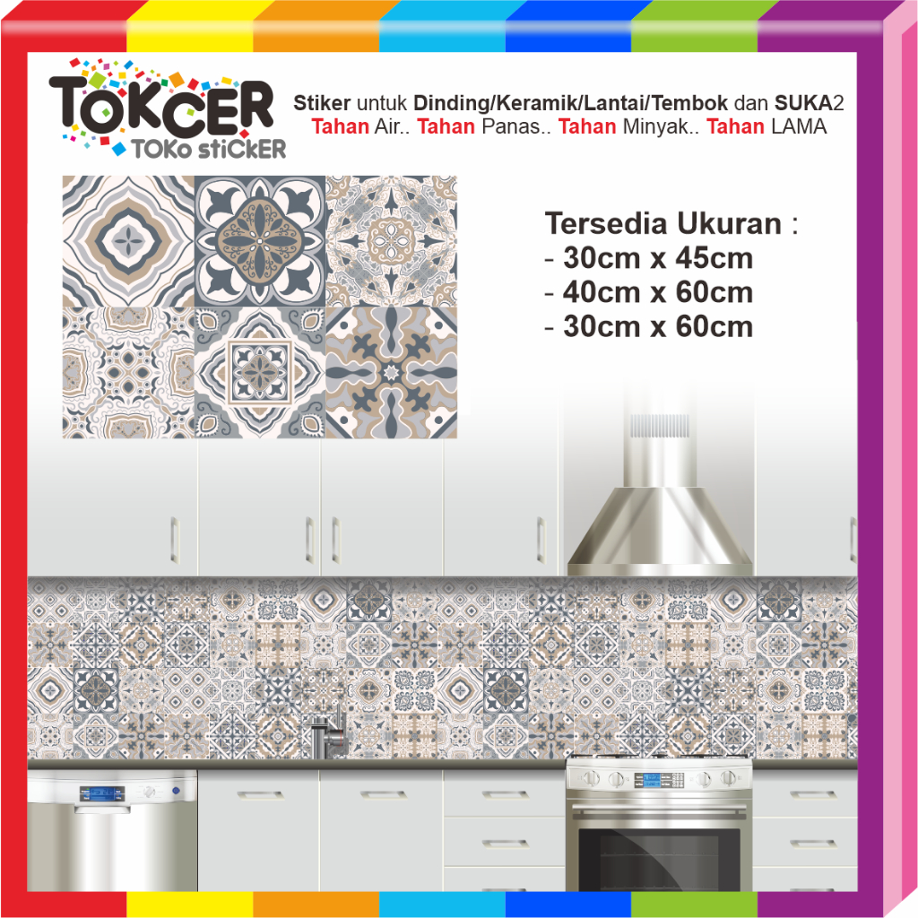 Stiker DINDING Keramik LANTAI Tembok DAPUR Tangga T-06