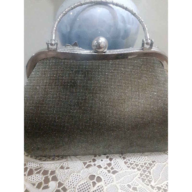 Tas Pribadi ( Pre❤) Pesta Vintage Clutch Bag Metalic Elizabeth