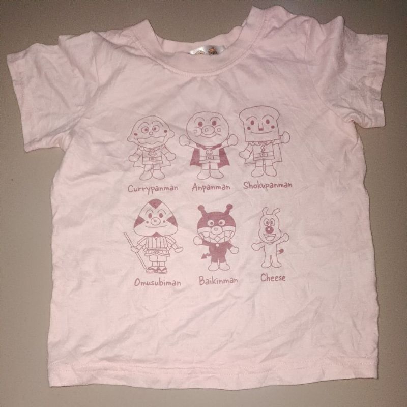 Kaos Anpanman lengan pendek 2-3th