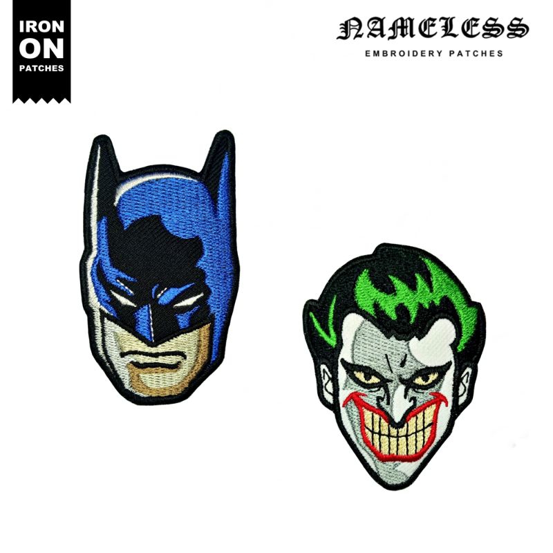 Batman vs Joker Patch pack /Patch bordir/Emblem/Stiker kain [IRON-ON]
