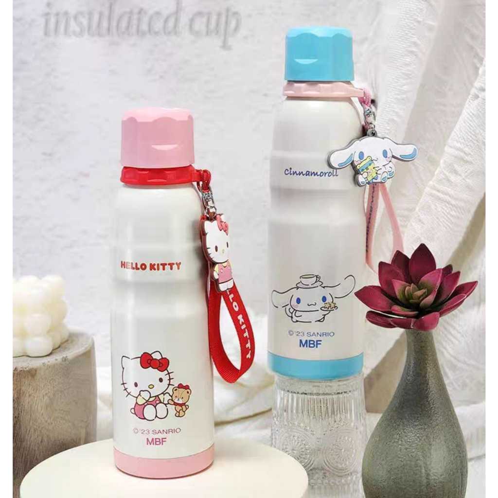 botol termos yakul sedotan teguk tuang 600ml stainless 316 insulated cup strap gantungan lucu