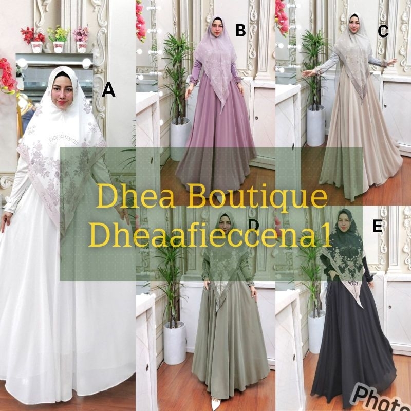 DHEA BOUTIQUE/DHEAAFIECCENA/JAZILAH SYARI/SYARI HITAM PUTIH HAJI UMROH/SYARI HITAM PUTIH MEWAH ELEGA