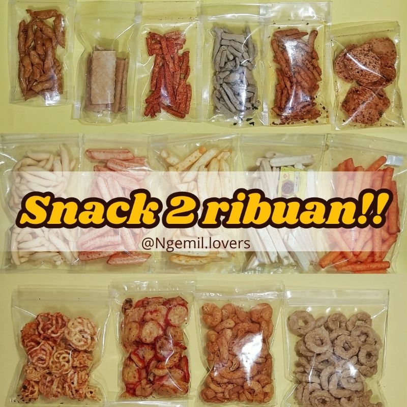 

SNACK 2 RIBUAN / CEMILAN MURAH / JAJANAN KERING / CEMILAN ECER