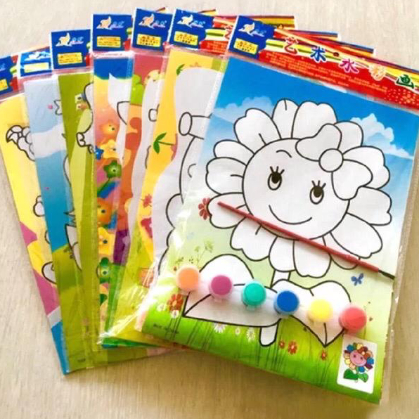 

Pasti Murah DIY Set anak Mewarnai Cat Air Water Color Edukasi Anak( 1 Set) ➞✸✿
