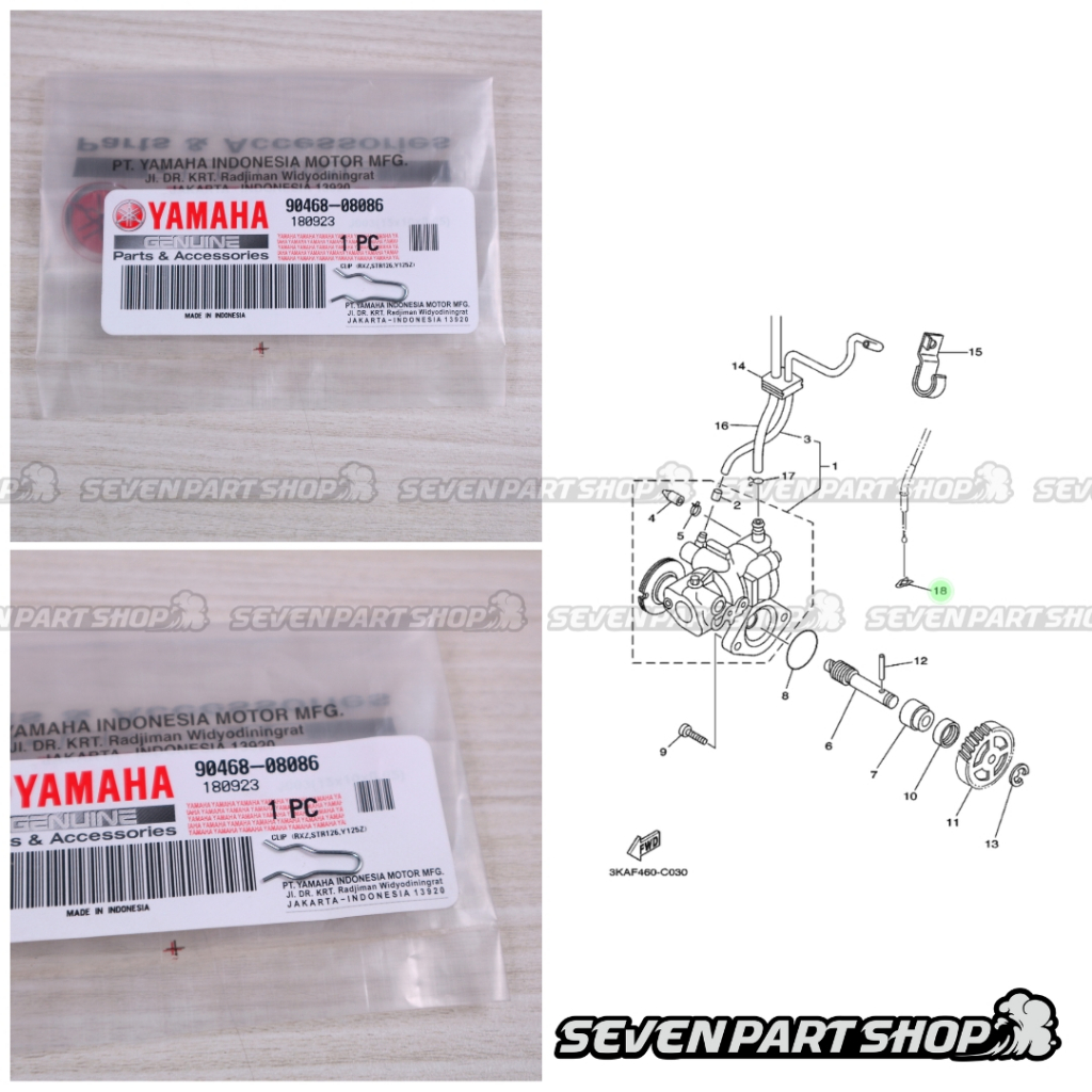KLIP CLIP KLEM KABEL POMPA OLI GAS RX KING RXKING RXK RXS RXZ 125Z ORI ORIGINAL YGP 90468-08086