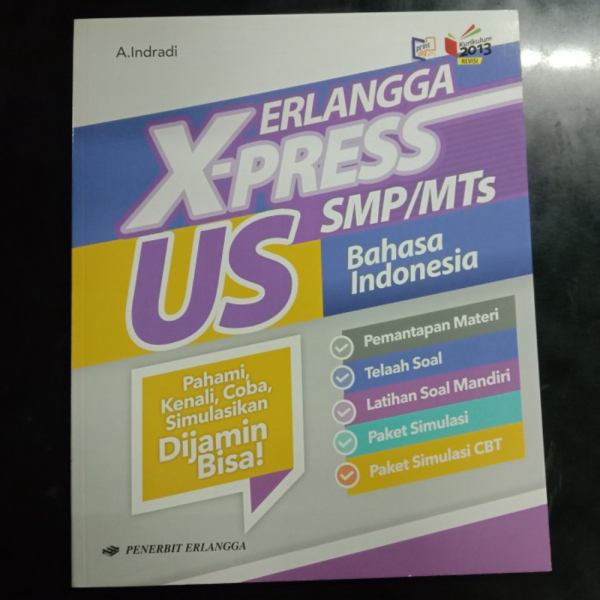 Buku kelas 9 Kumpulan soal Bahasa Indonesia SMP Xpress US Erlangga