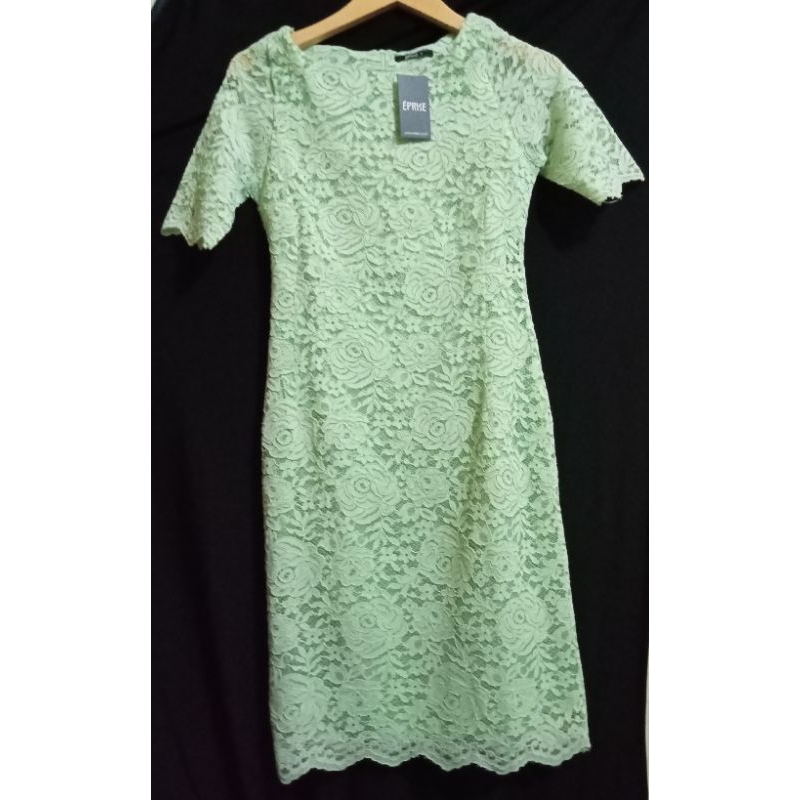 Dress brokat hijau Eprise Size S