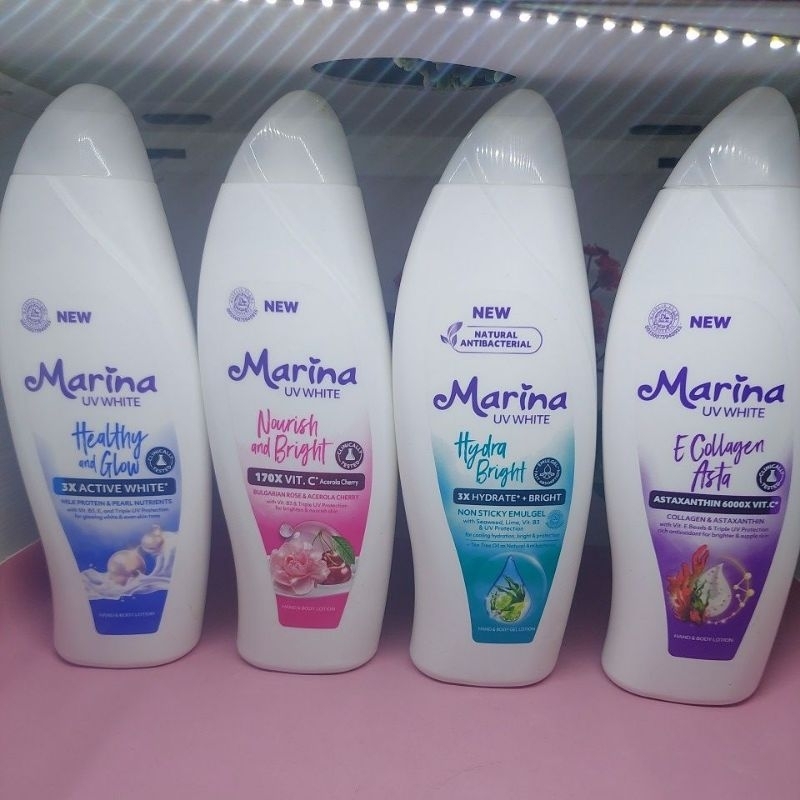 MARINA UV White HAND and BODY LOTION 460 ml (BESAR)/BODY LOTION/MARINA