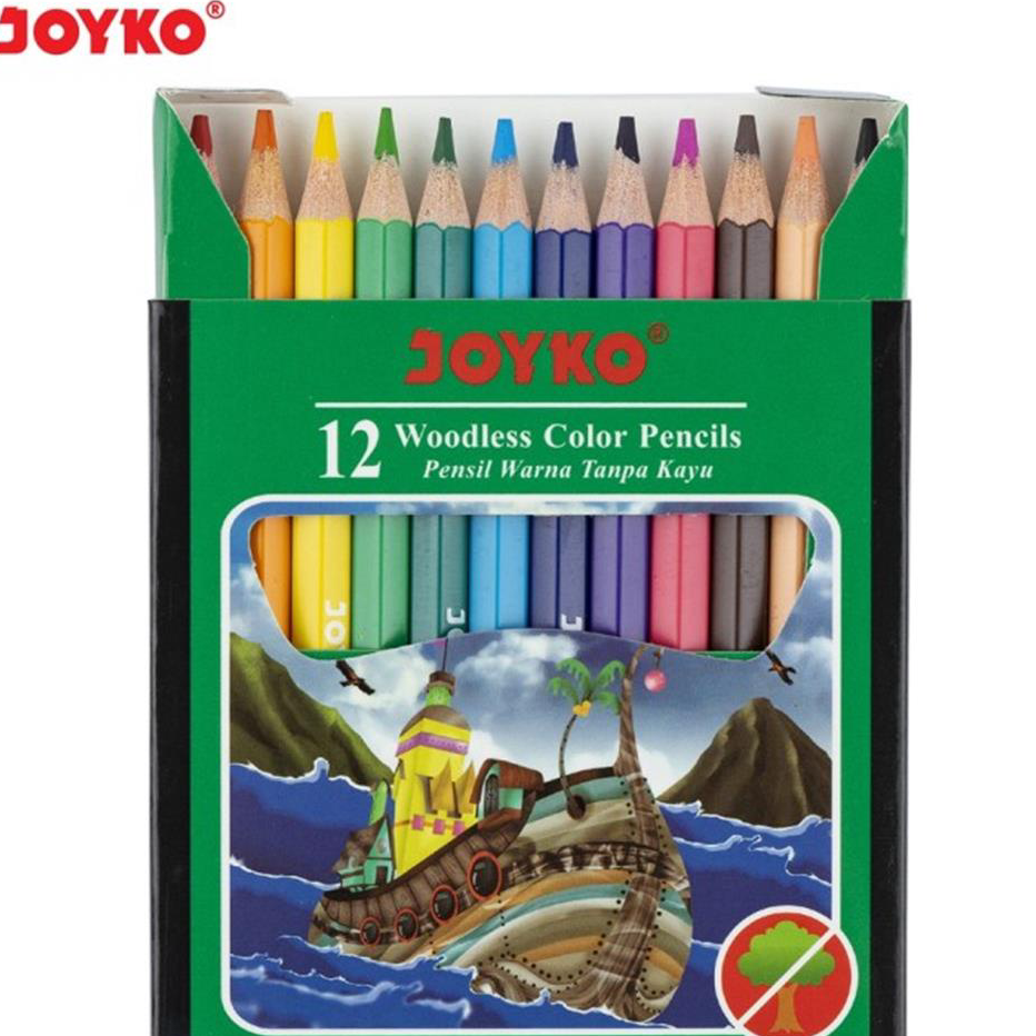 

Diskon CP-107 Pensil Warna Joyko 12 Warna Pendek