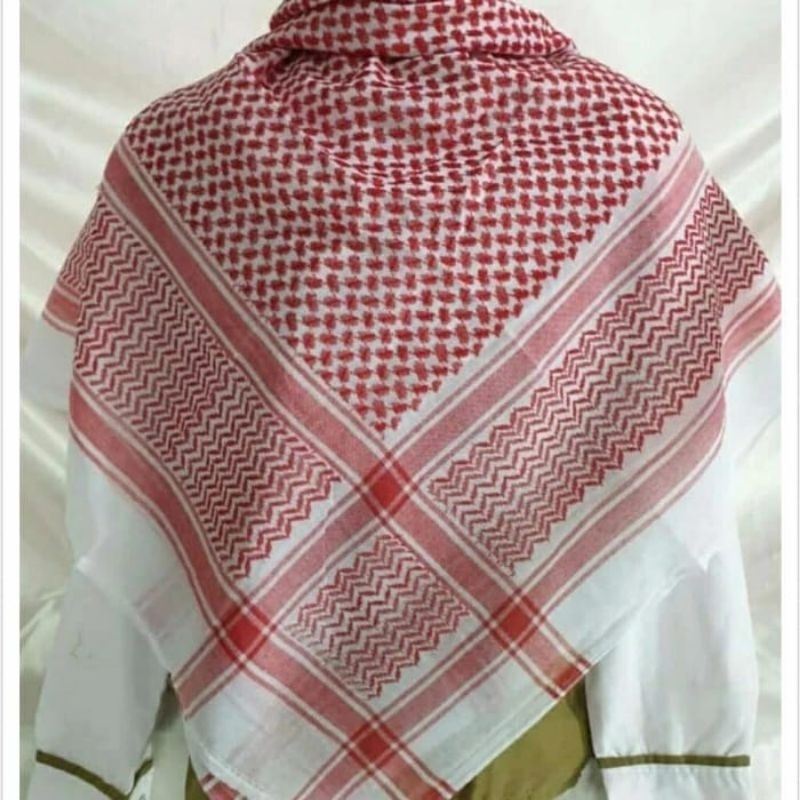 Sorban Almas Arafat Yasmagh Surbah Imamah Shawl untuk Habib, Bahan Katun Halus, Ukuran 140 x 137 cm,