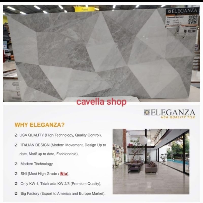 Jual keramik granit dinding 30x60 Eleganza Diamond Montage TR63009
