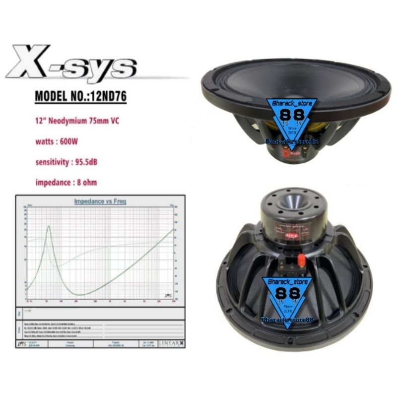 speaker X-Sys 12nd76 magnet neodymium original x-Sys