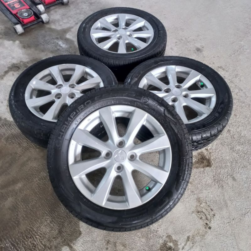 VELG OEM MOBIL MIRAGE R15 BAUT 4X100 + BAN 185/60 R15 SECOND