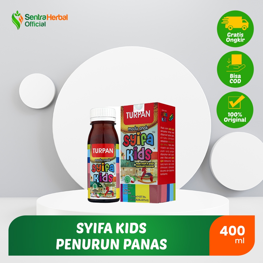 Syifakid penurun panas - herbal dapat digunakan untuk menurunkan demam pada anak, yang terbuat dari madu murni, habatusauda dan herbal alami lainnya.