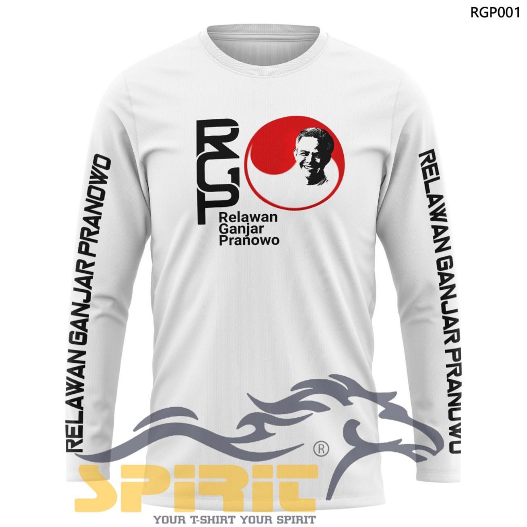 Baju Relawan Ganjar Kaos Relawan Ganjar Lengan Panjang Terbaru Katun Combat 24S