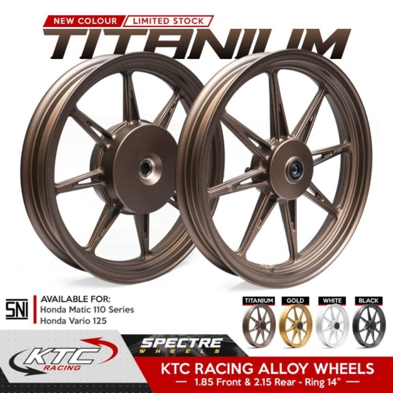 Velg Racing Ktc Spectre Mio lama, Vario125, Vario150, Beat Scoopy VarioLama Genio palang 8 Original 