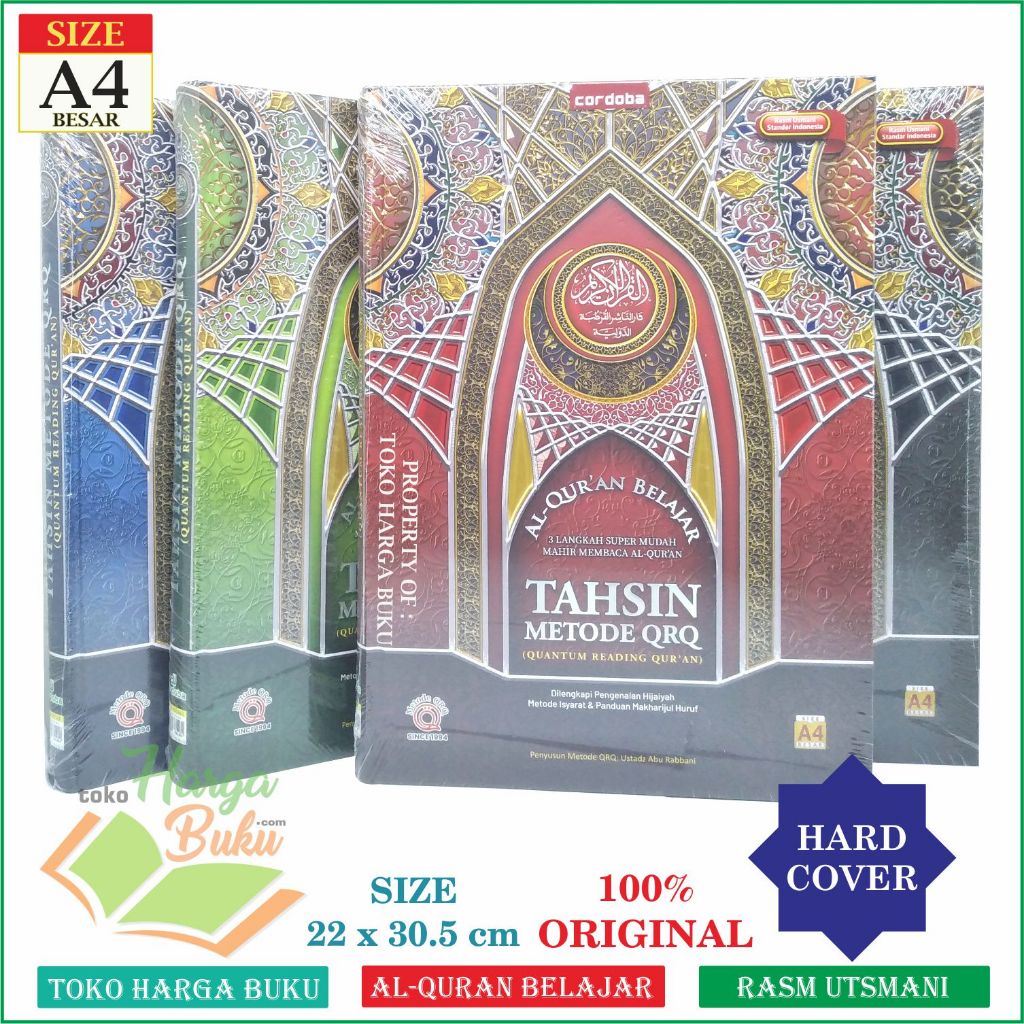Foto Al-Quran Belajar Tahsin Metode QRQ Ukuran A4 BESAR 3 Langkah Super Mudah Mahir Membaca Al-Quran TERJEMAH Penerbit Cordoba