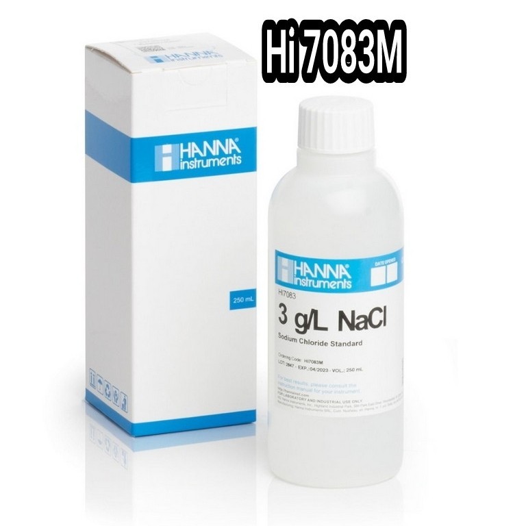 HI 7083M 3.0 g/L NaCl Standard Solution (230 mL Bottle)