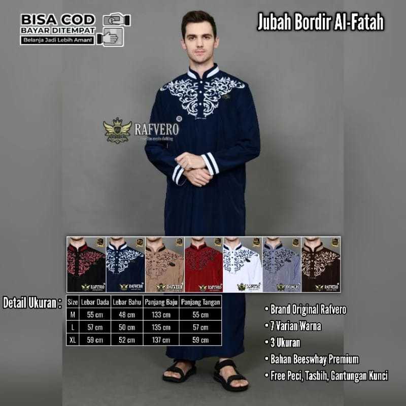 Jubah Pria Terbaru / Jubah Pakista Pria / Jubah Lengan Panjang Motif Bordir