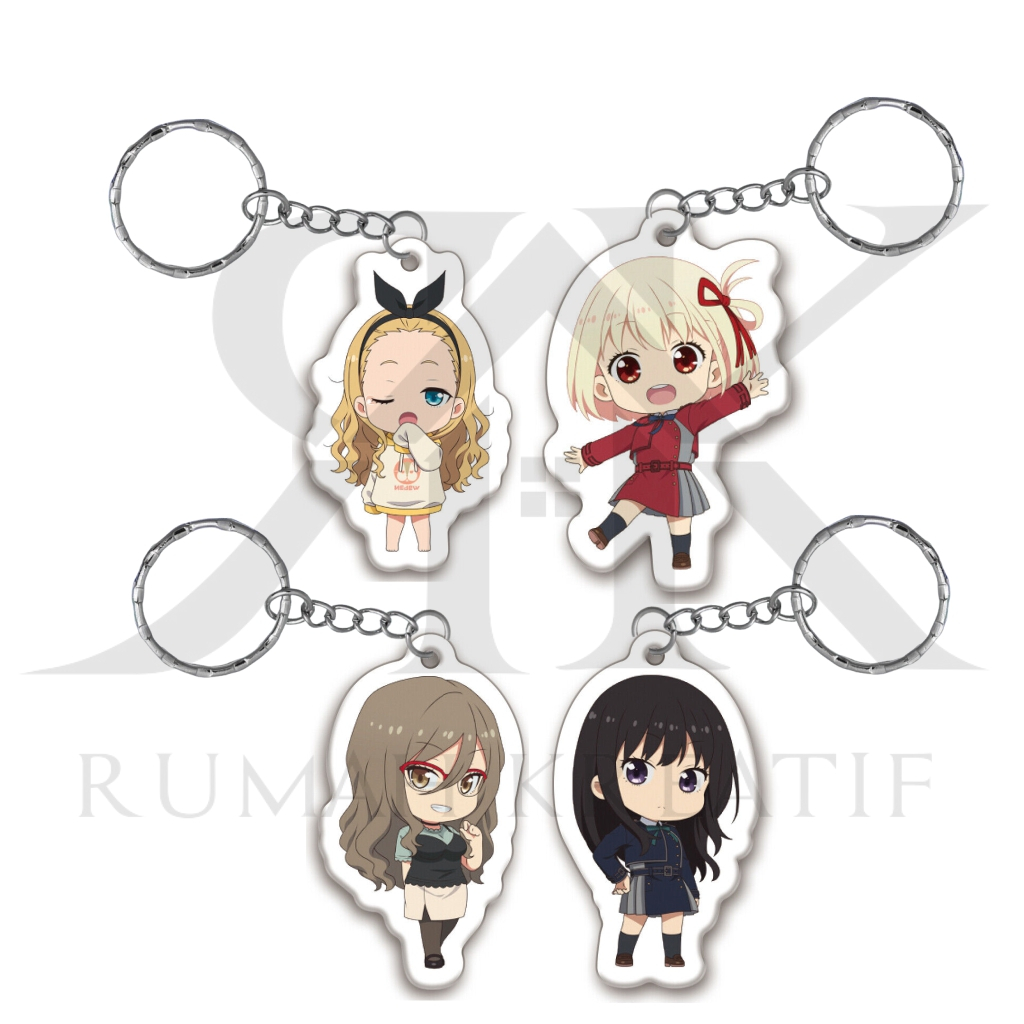 Gantungan Kunci Anime Kawaii dake ja nai Shikimori-san - Lycoris Recoil - Keychain Takt OP Destiny -