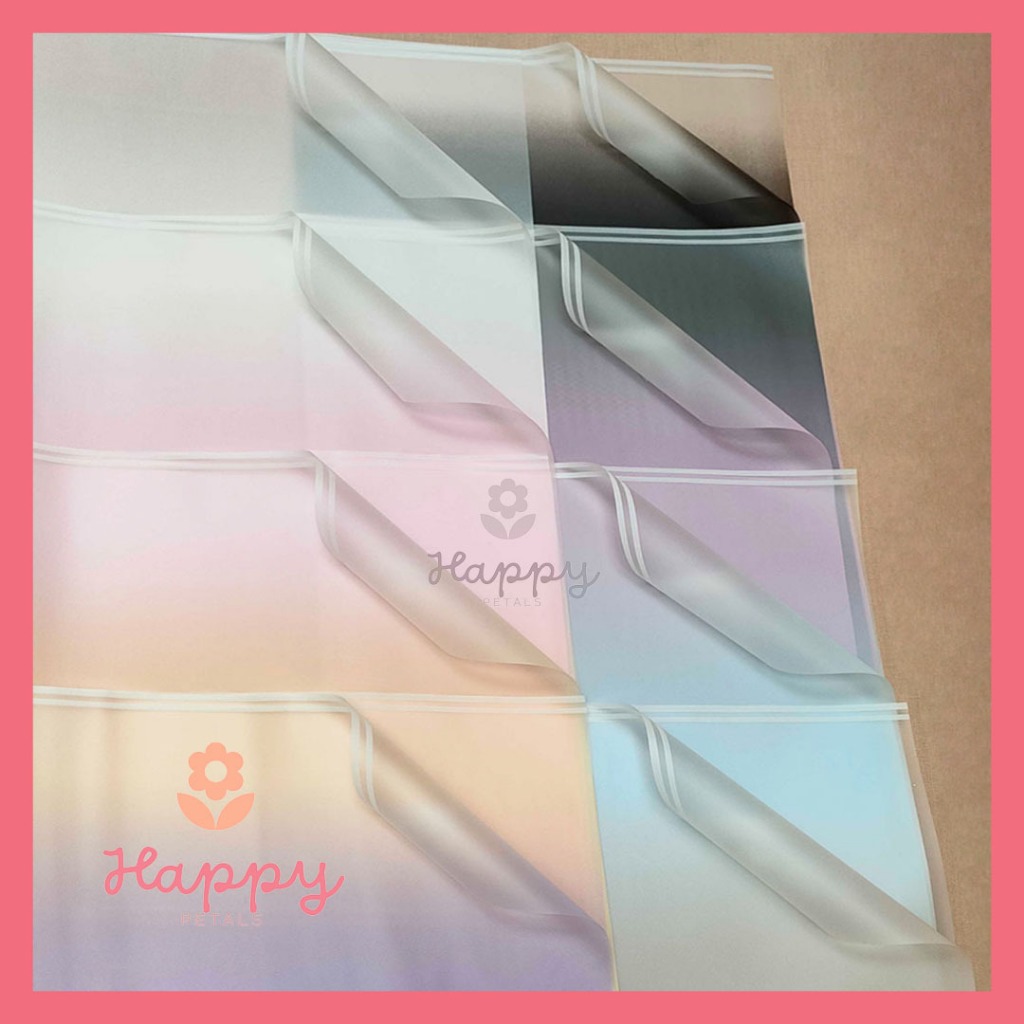 

Rainbow Cellophane Flower Wrapping Waterproof Kertas Bunga Buket Florsit Wrapping