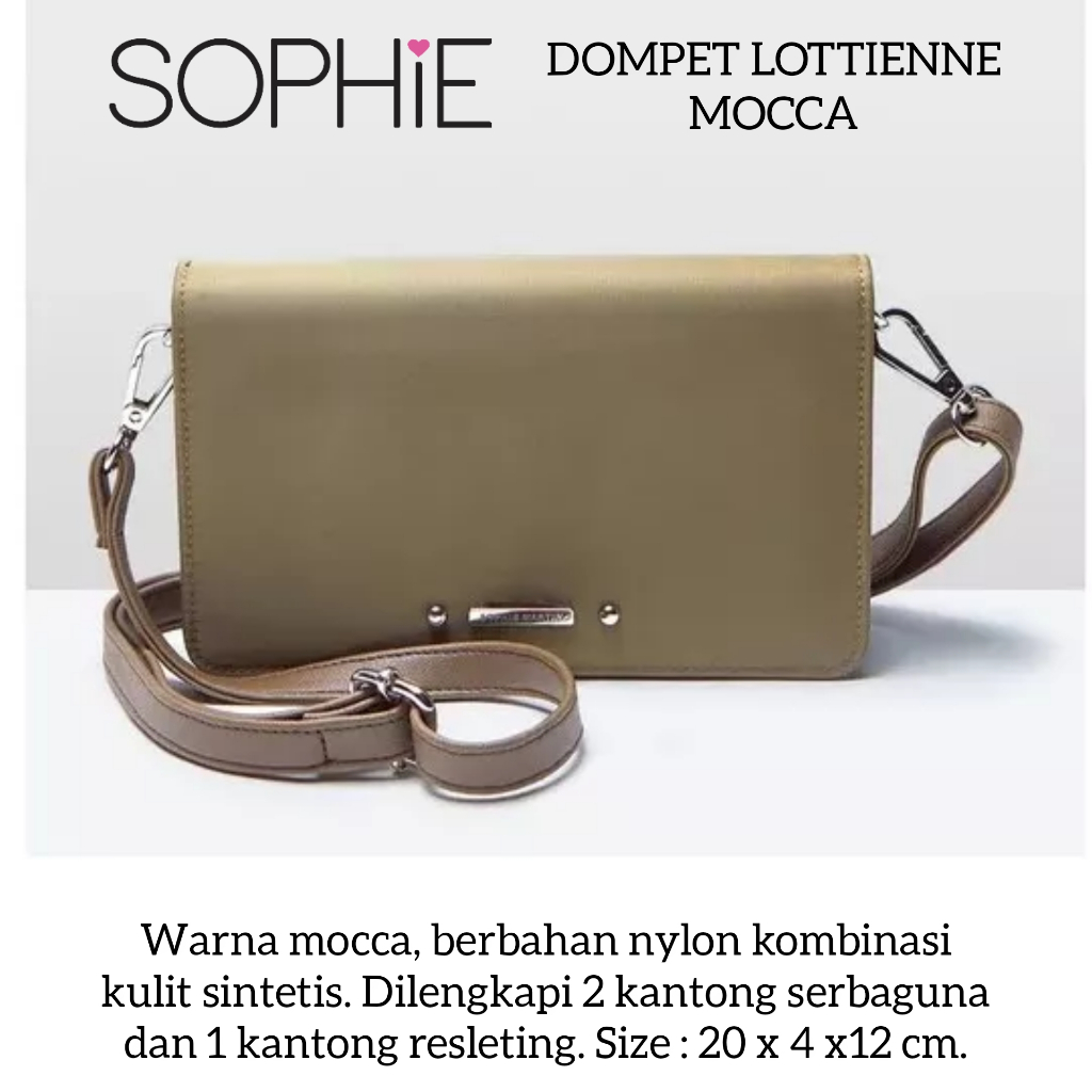 DOMPET LOTTIENNE MOCCA SOPHIE MARTIN PARIS PROMO DOMPET SELEMPANG HP PANJANG WANITA WALLET