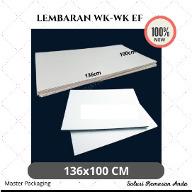 

Kardus/Dus/Karton Lembaran Corrugated WK-WK E Flute 2mm uk.136x100cm