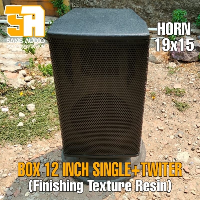 Box speaker 12 inch single plus twiter finishing