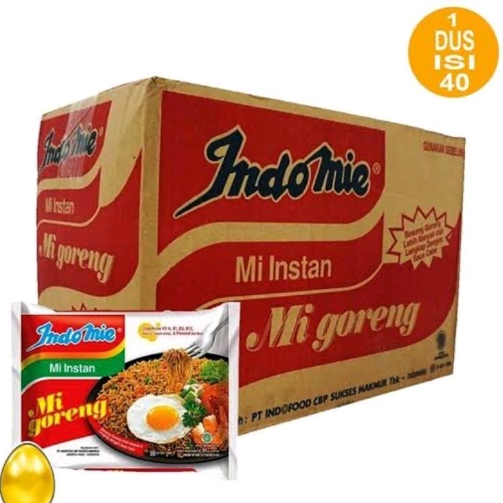 1Dus Indomie Goreng isi 40pc / 1Dus Indomie Mie Goreng isi 40pcs / 1Dus Mie Goreng Indomie / 1Dus Mi