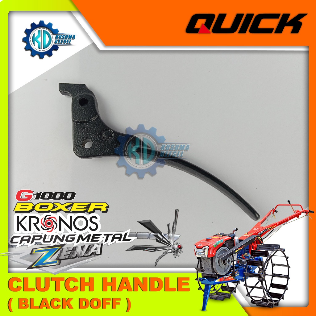 CLUTCH HANDLE (BLACK DOFF), BOXER - CAPUNG - KRONOS - ZENA (SP) - SPAREPART TRAKTOR QUICK ORIGINAL -