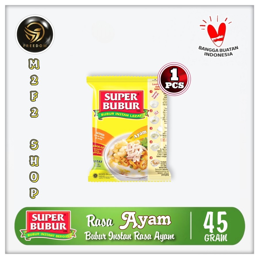 

Bubur Instan Super Bubur Seduh Rasa Ayam - 45 gr (Kemasan Satuan)