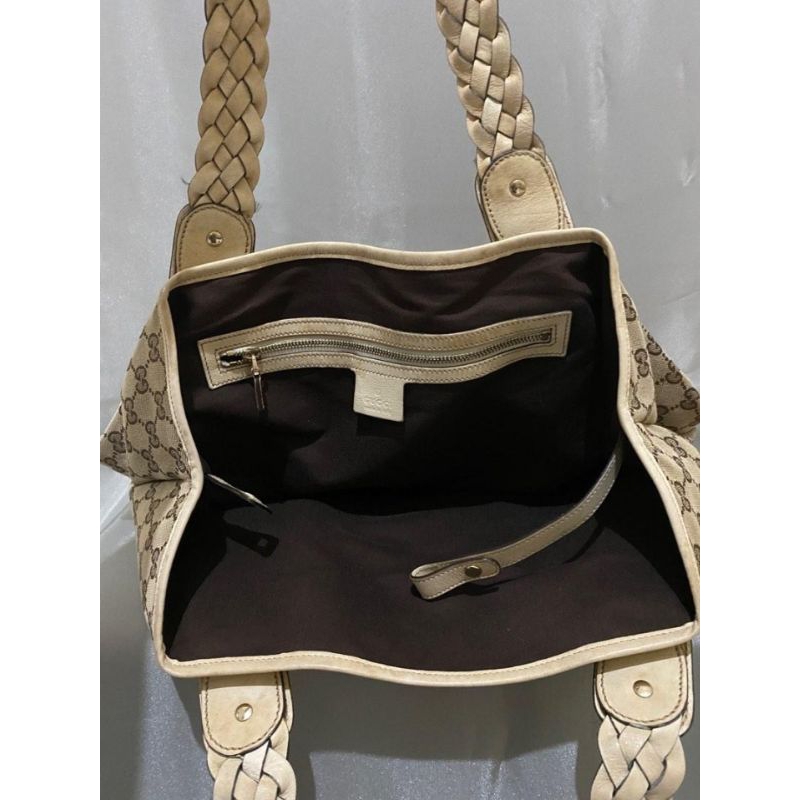 Gucci GG Monogram Canvas Brown Hobo Bag