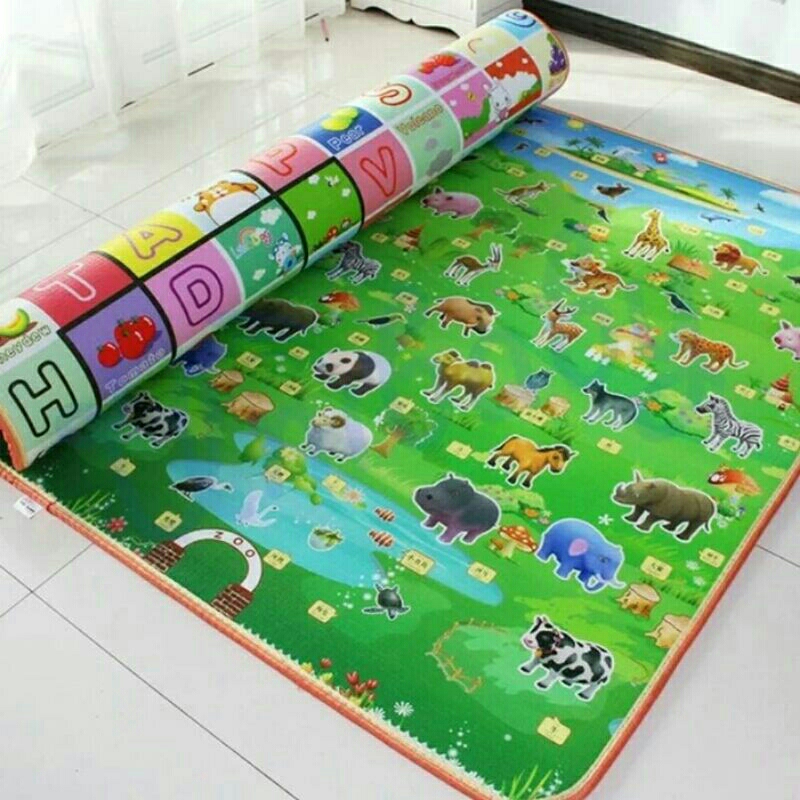 TIKAR FOAM KARPET BUSA MOTIF BOLAK BALIK UKURAN 180 X 120 ANEKA MOTIF TIKAR SANTAI TIKAR BERMAIN ANA